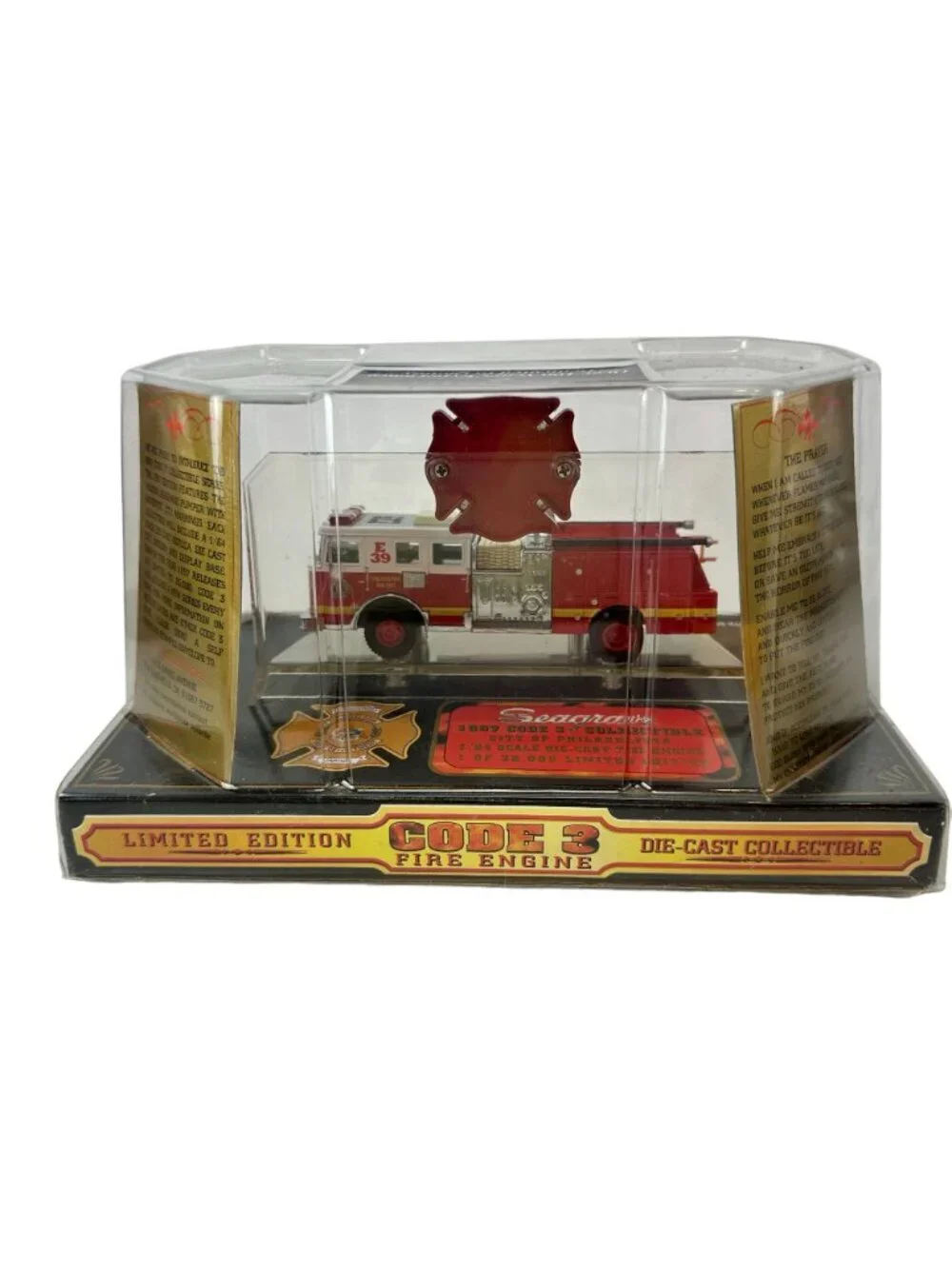 Code 3 Fire Engine Die Cast Model Philadelphia Fire Dept 1:64